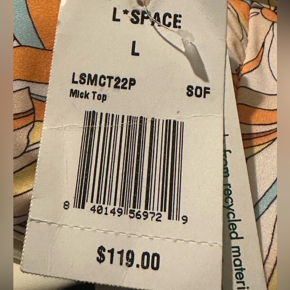 NWT  L*SPACE mick bikini top in soulshine floral - Picture 15 of 15